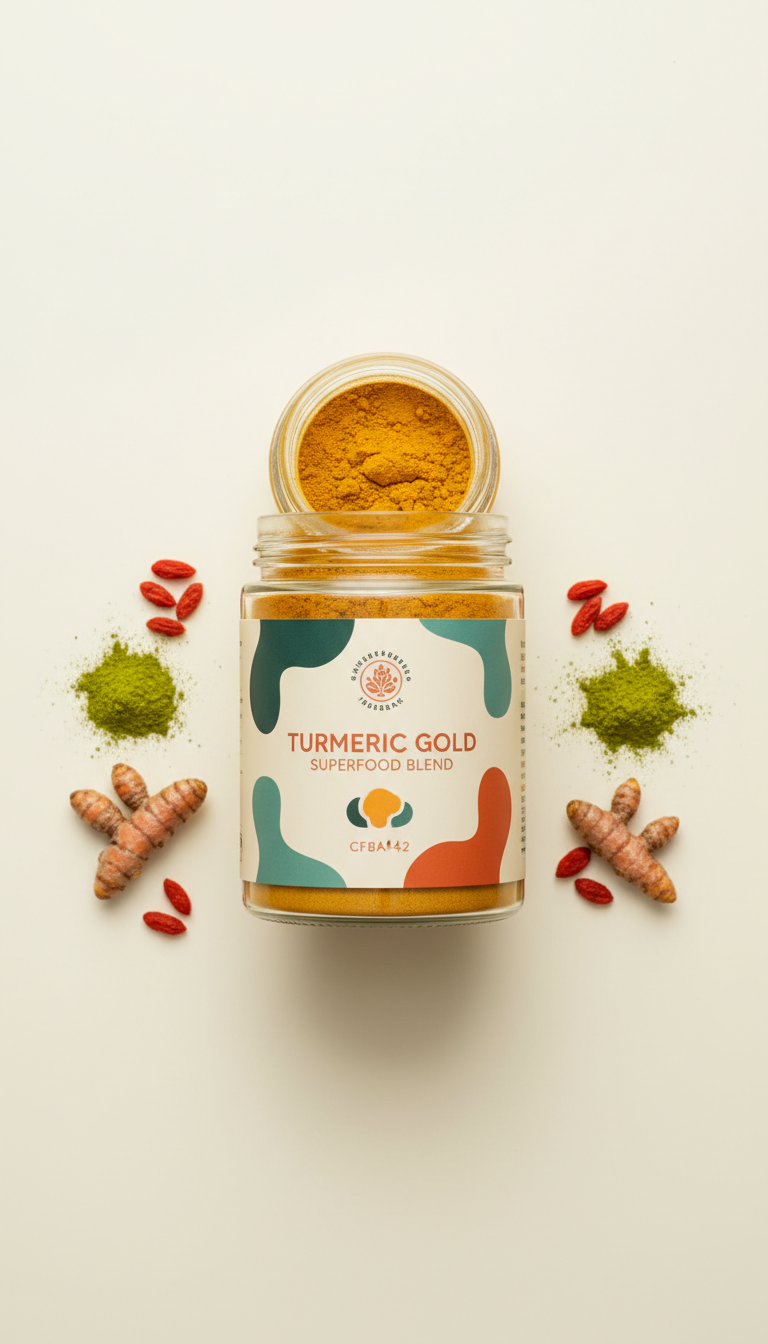 Turmeric Superfood Glass Jar