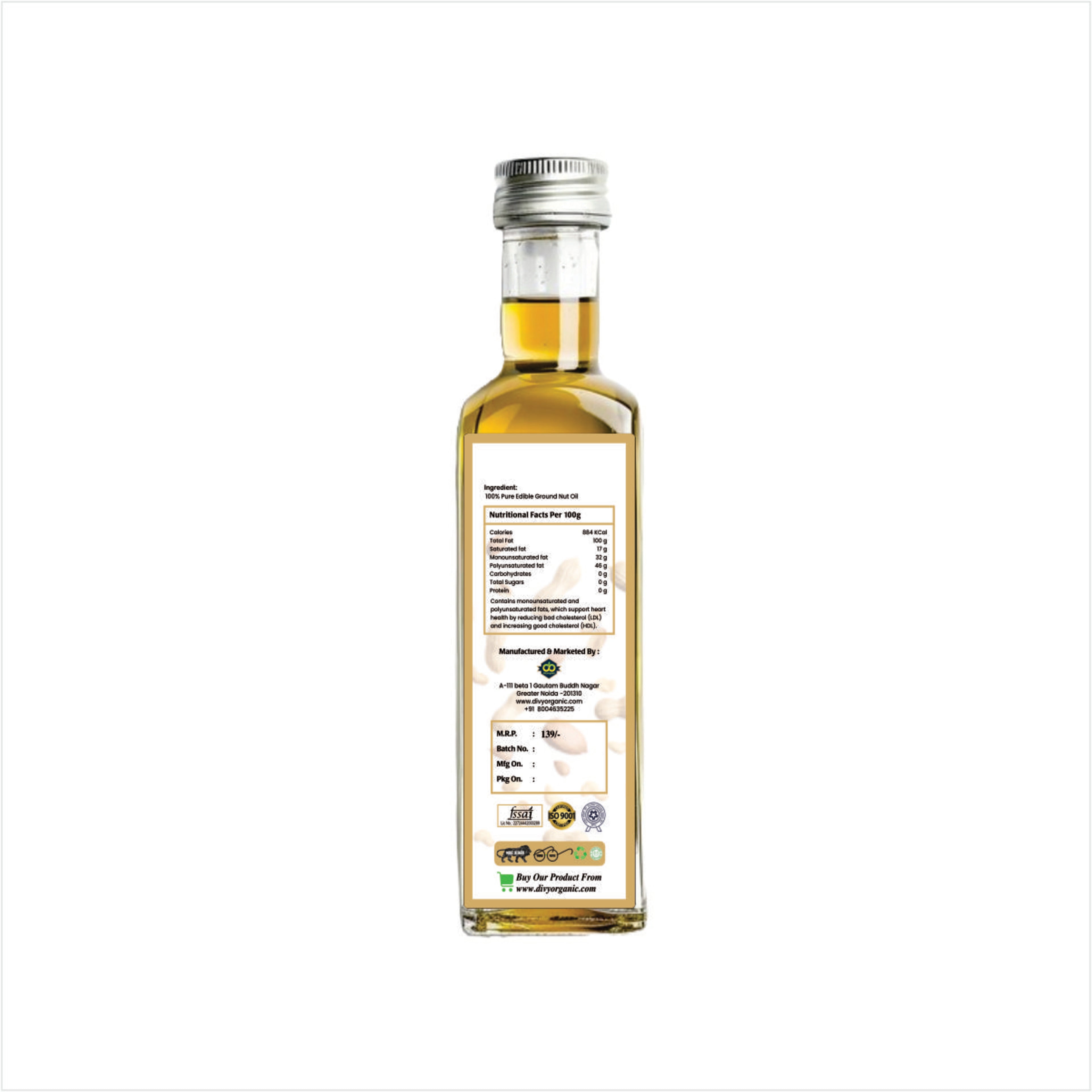 Cold Pressed Groundnut Oil