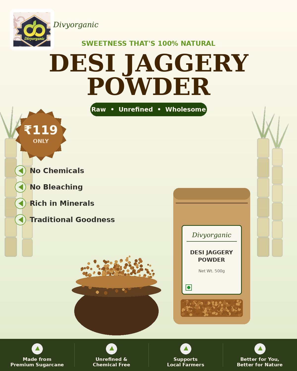 Desi Jaggery Powder